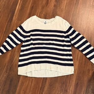 Striped Navy and White Sweater
